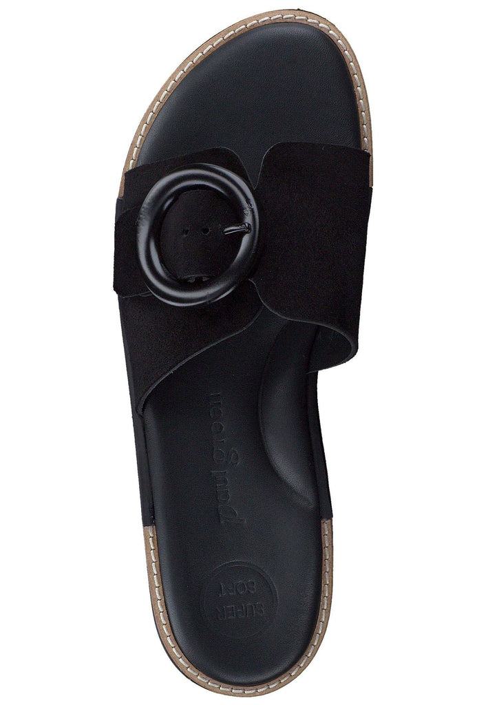 Paul Green Pantoletten Leder Schwarz