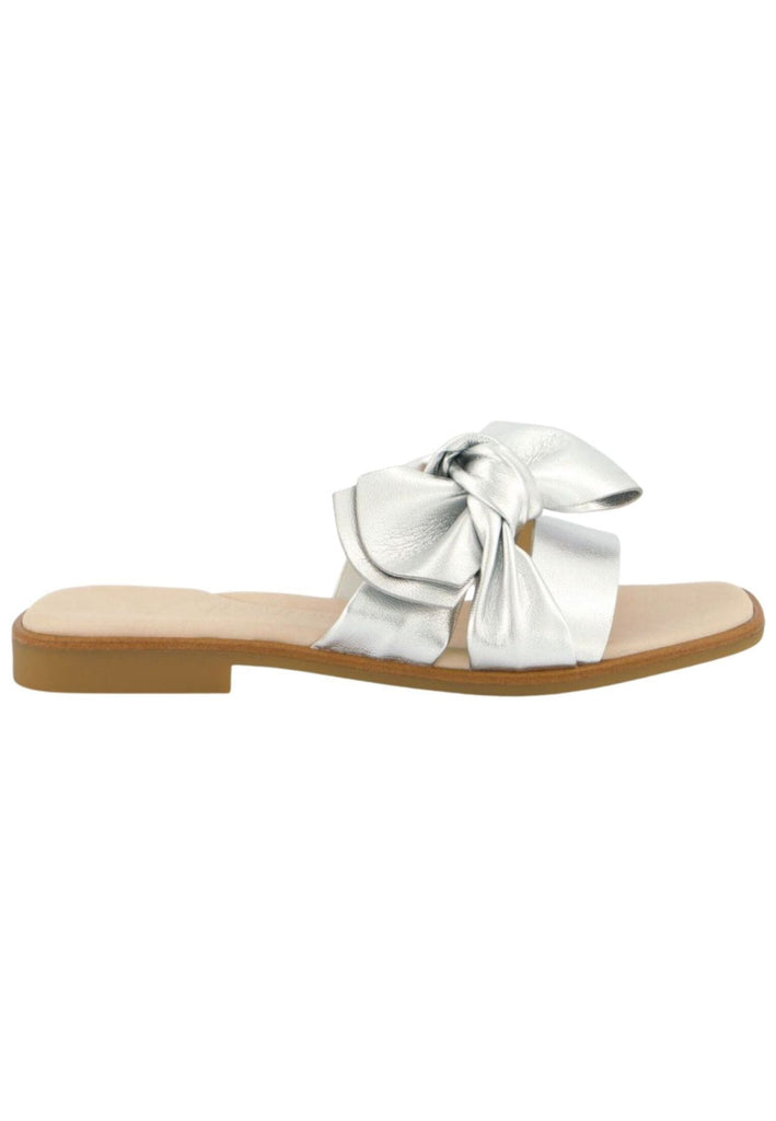 Paul Green Pantoletten Lederimitat Metallic Silver