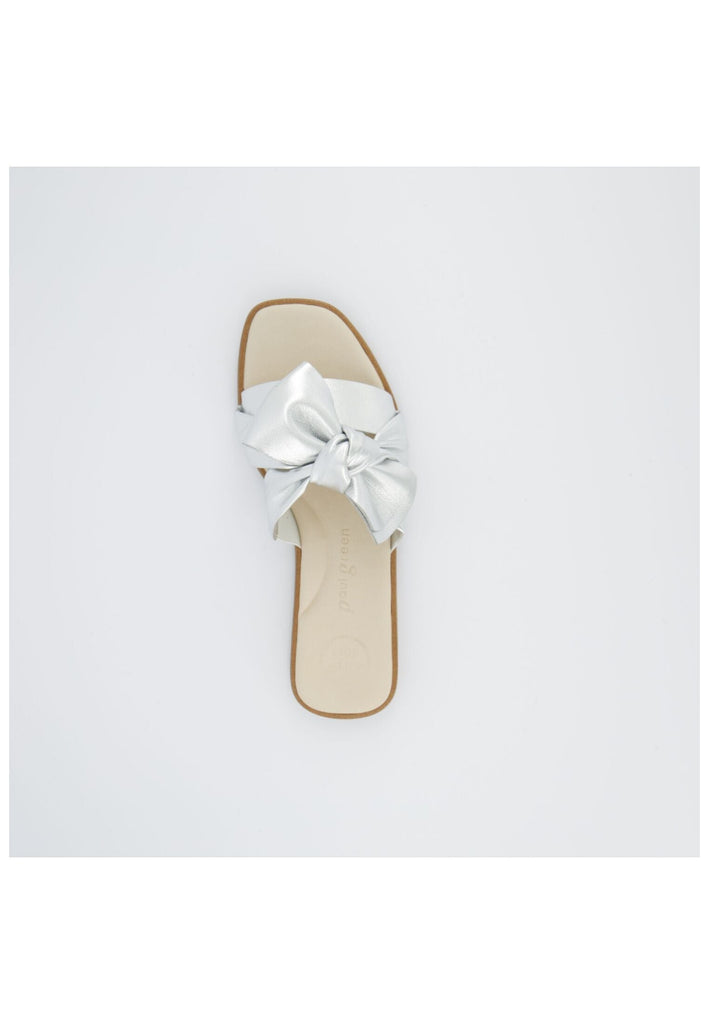 Paul Green Pantoletten Lederimitat Metallic Silver