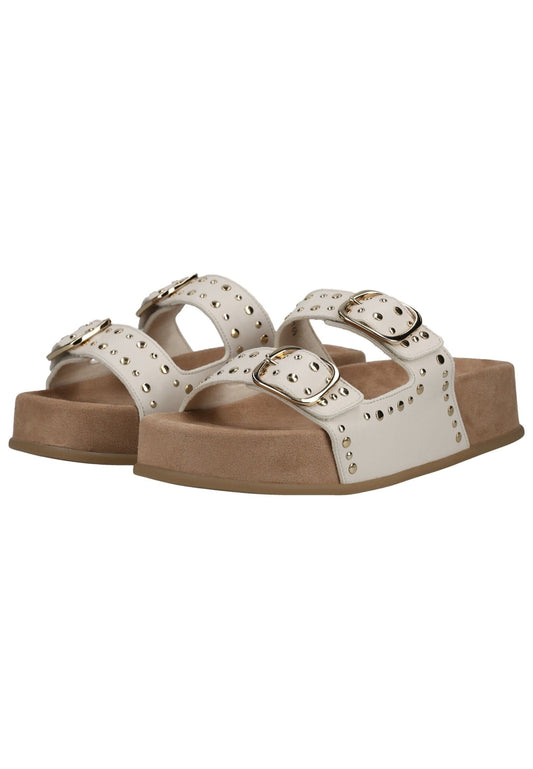 Paul Green Pantoletten Lederimitat Offwhite