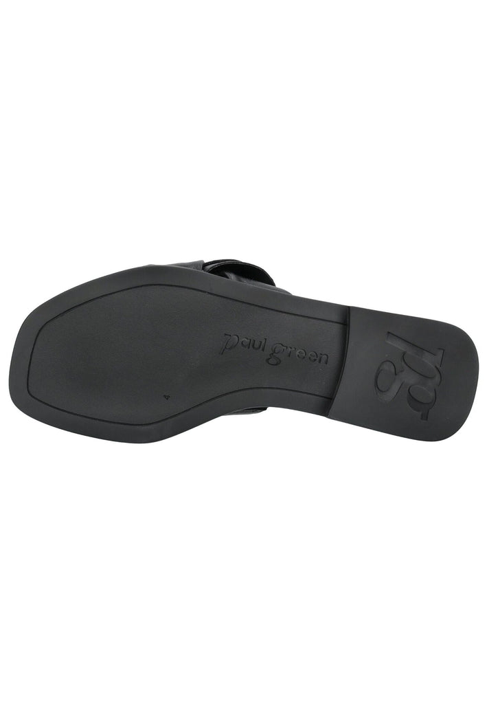 Paul Green Pantoletten Lederimitat Schwarz