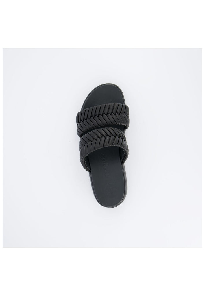 Paul Green Pantoletten Lederimitat Schwarz