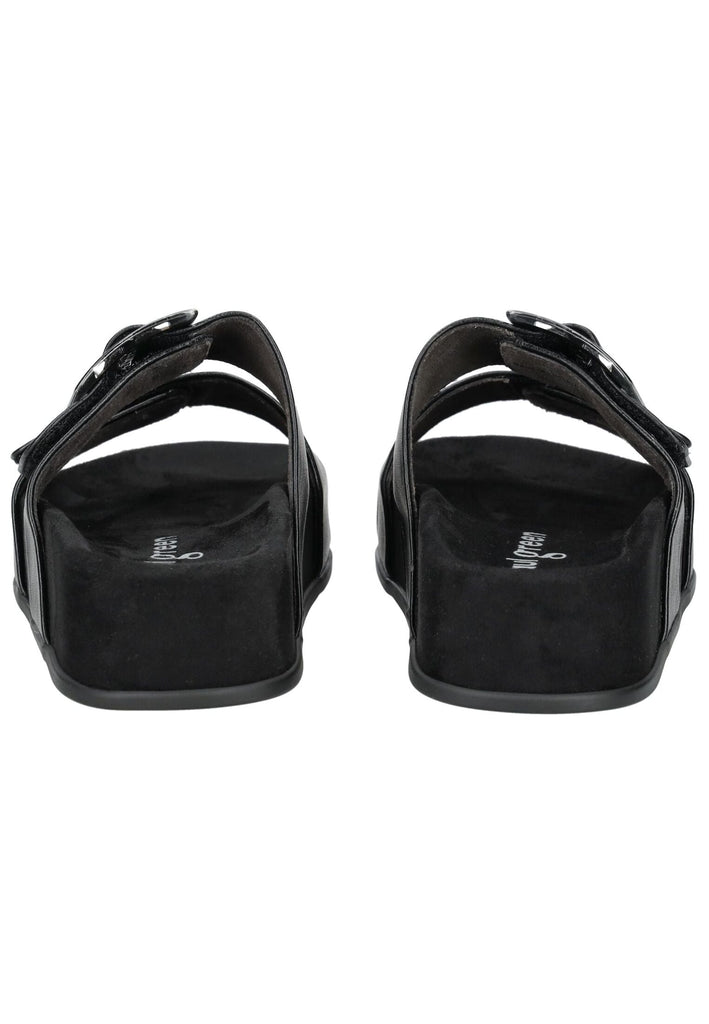 Paul Green Pantoletten Lederimitat Schwarz