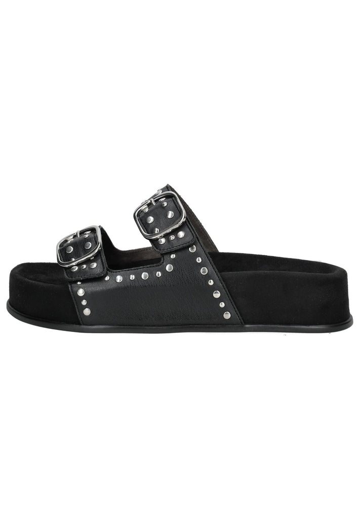 Pantoletten Paul Green Pantoletten Lederimitat Schwarz/Silber