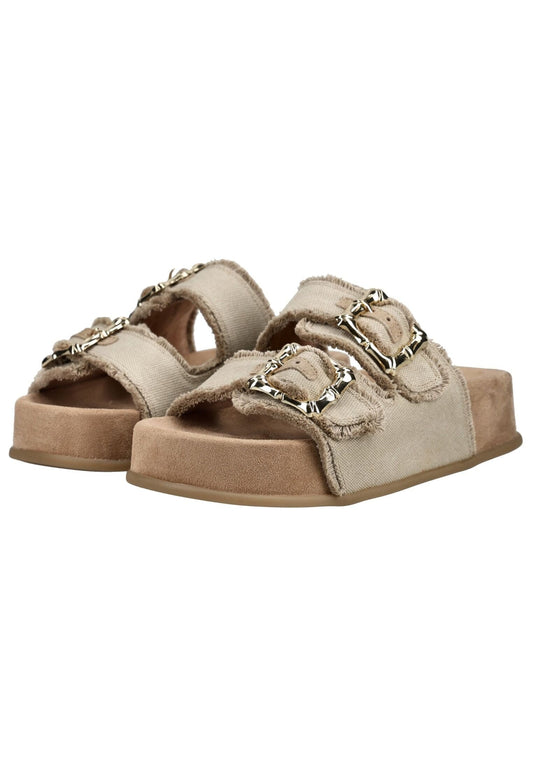 Paul Green Pantoletten Textil Beige