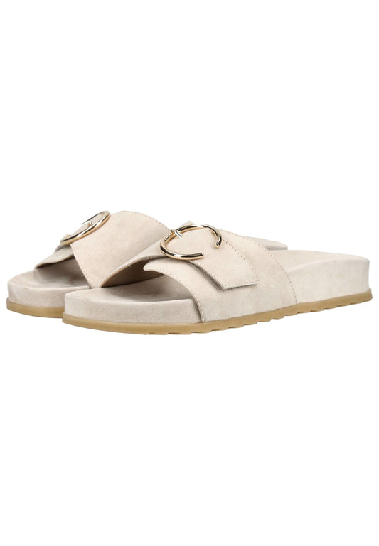 Paul Green Pantoletten Veloursleder Beige
