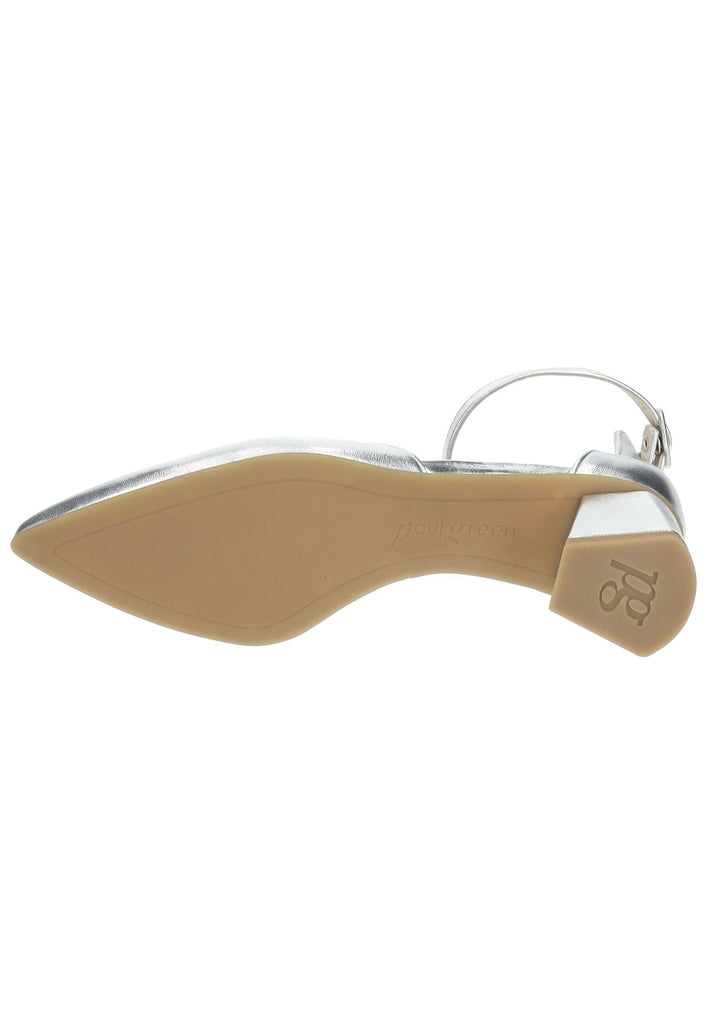Paul Green Pumps Leder Metallic Silver