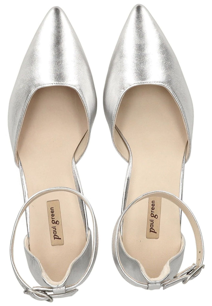 Paul Green Pumps Leder Metallic Silver