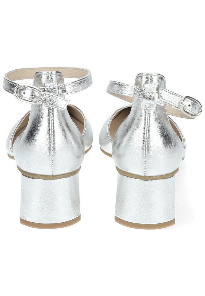 Paul Green Pumps Leder Metallic Silver