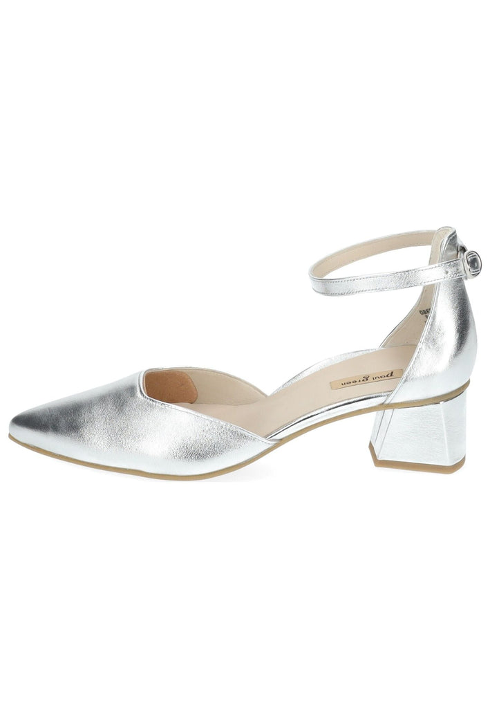 Paul Green Pumps Leder Metallic Silver