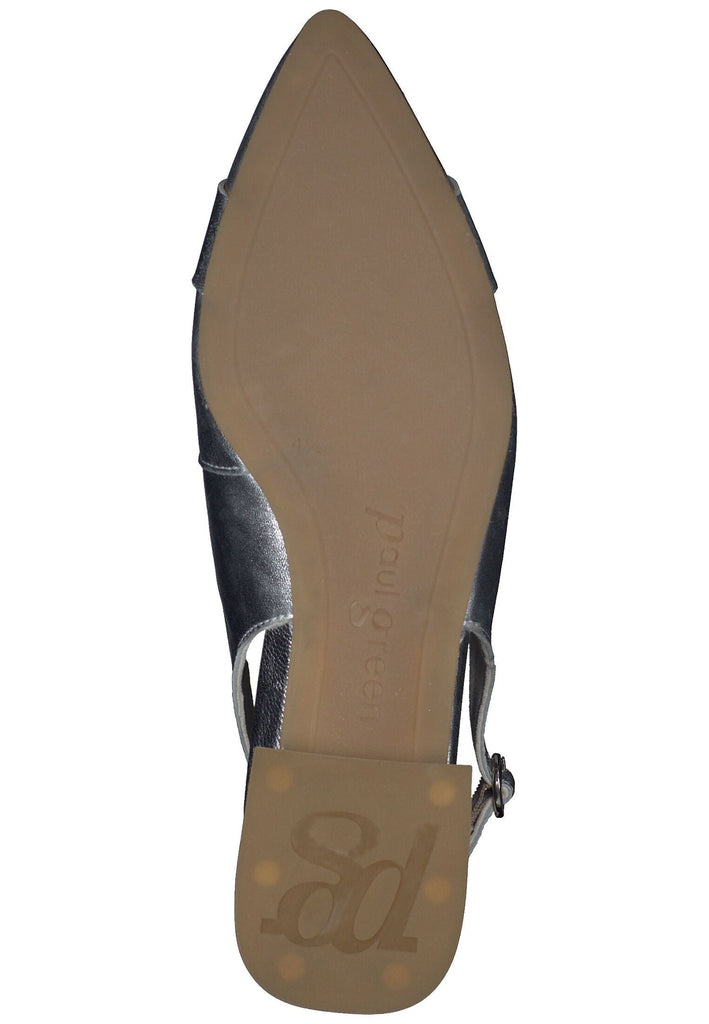 Paul Green Pumps Leder Metallic Silver