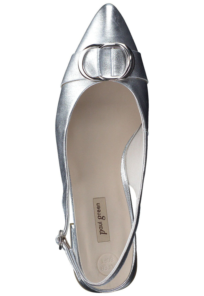 Paul Green Pumps Leder Metallic Silver