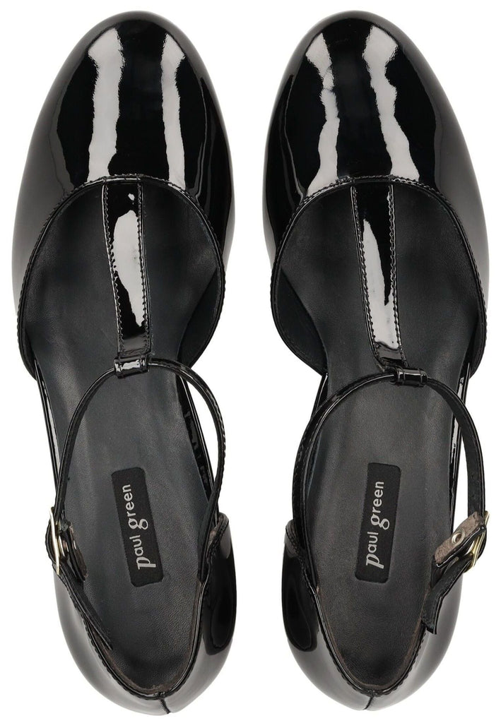 Paul Green Pumps Lederimitat Schwarz Lack