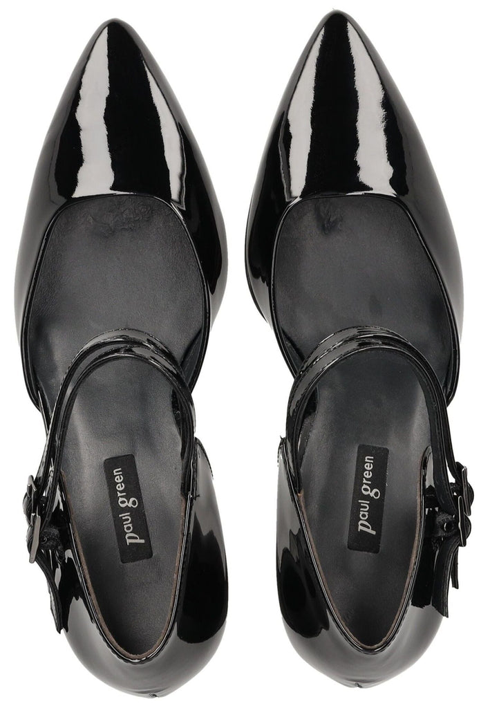 Paul Green Pumps Lederimitat Schwarz Lack