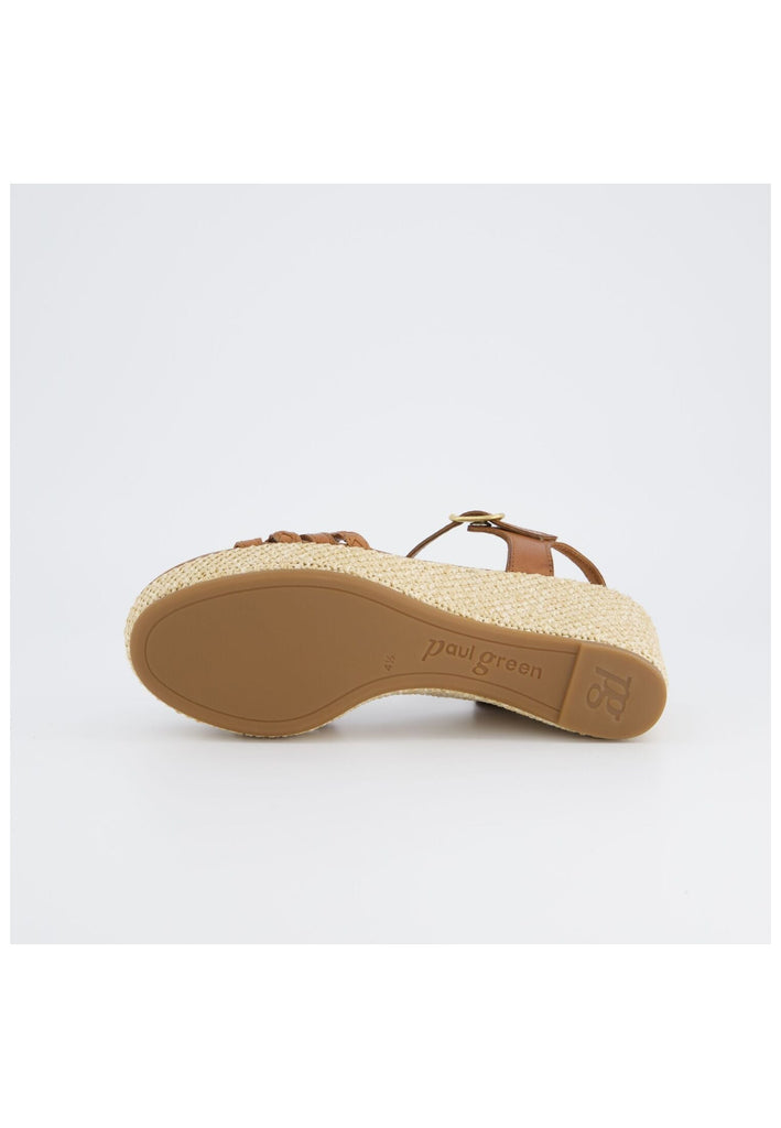 Paul Green Sandalen Glattleder Cognac