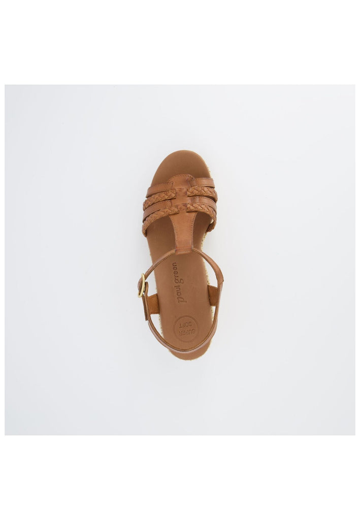 Paul Green Sandalen Glattleder Cognac