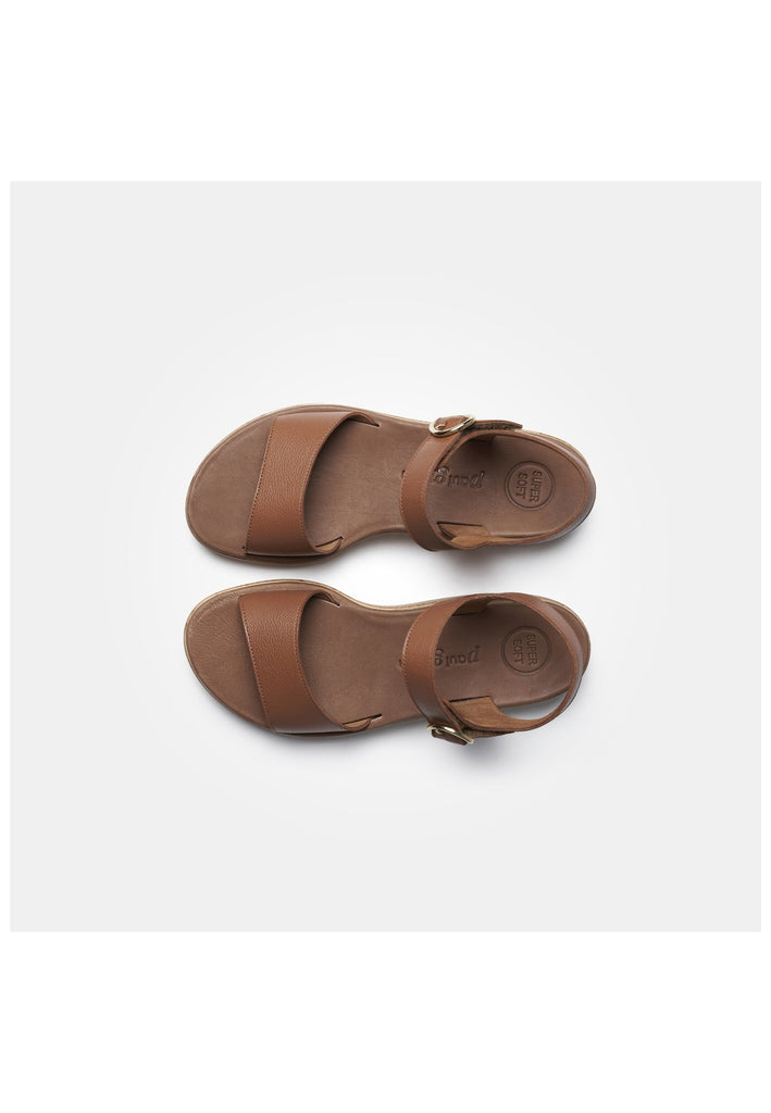 Paul Green Sandalen Glattleder Cognac