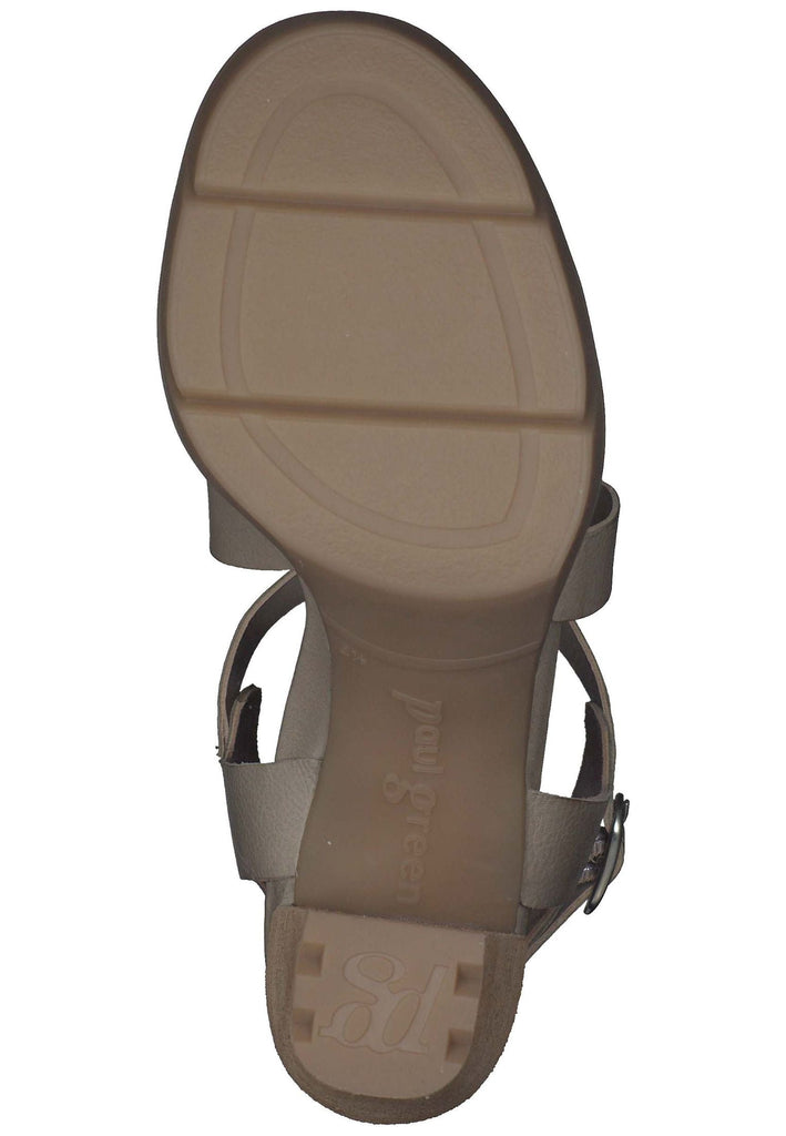 Paul Green Sandalen Glattleder Khaki