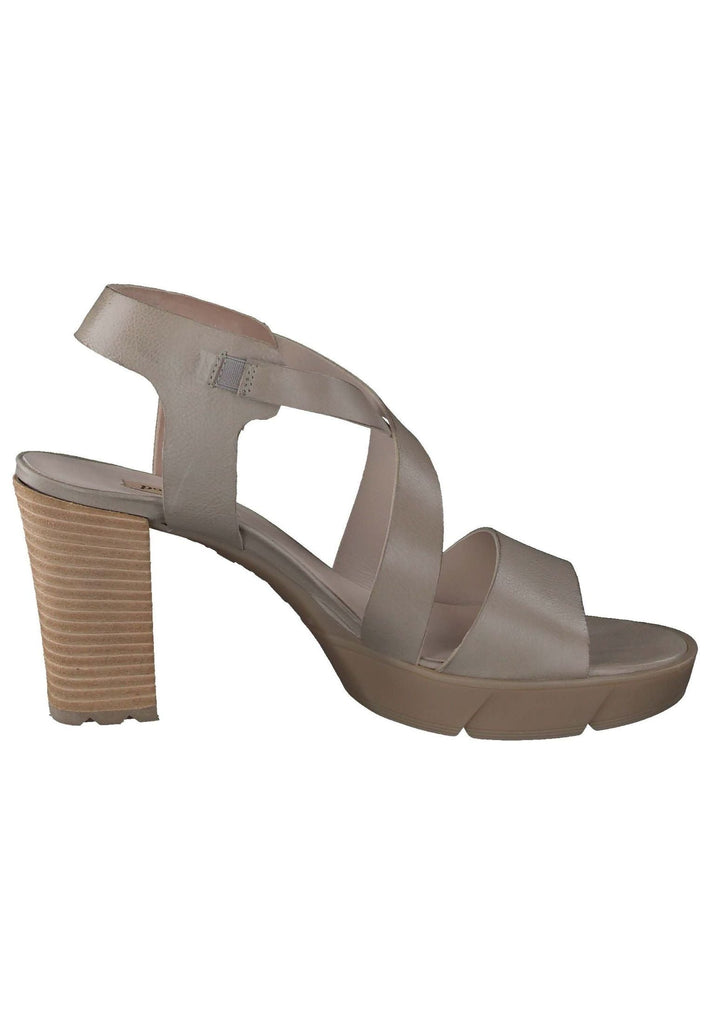 Paul Green Sandalen Glattleder Khaki