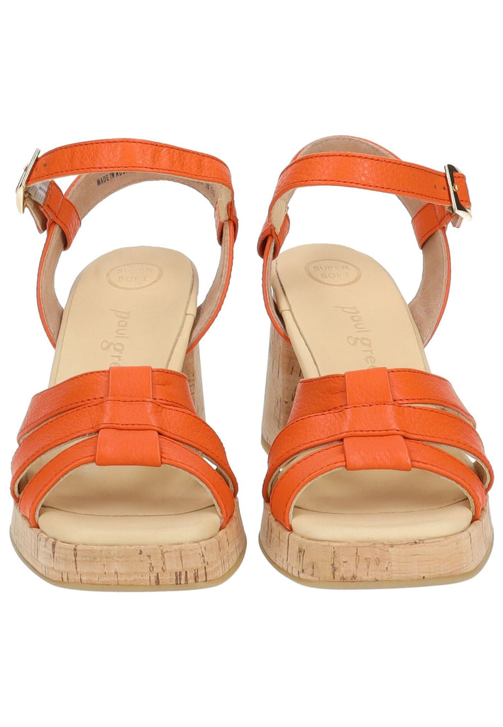 Paul Green Sandalen Glattleder Orange