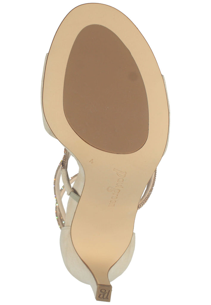 Paul Green Sandalen Leder Beige/Gold