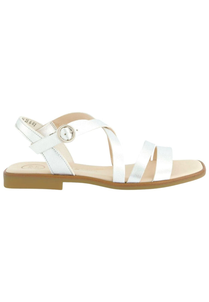 Paul Green Sandalen Leder Metallic Silver