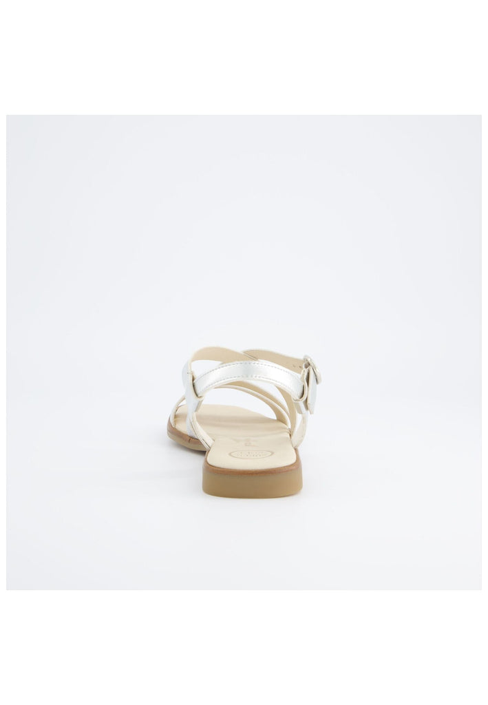 Paul Green Sandalen Leder Metallic Silver