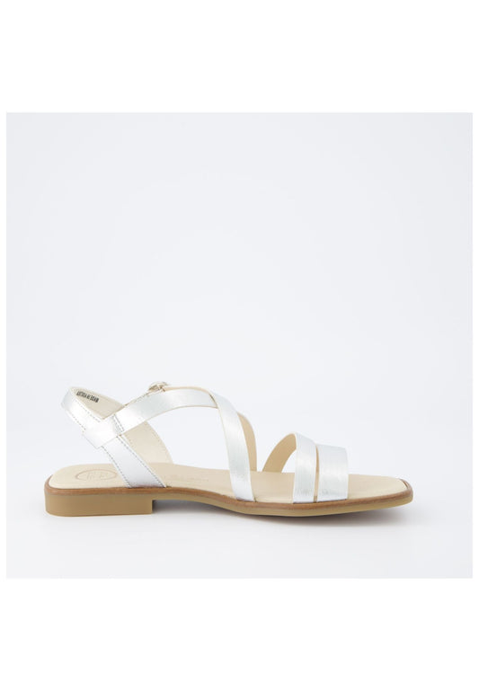 Paul Green Sandalen Leder Metallic Silver