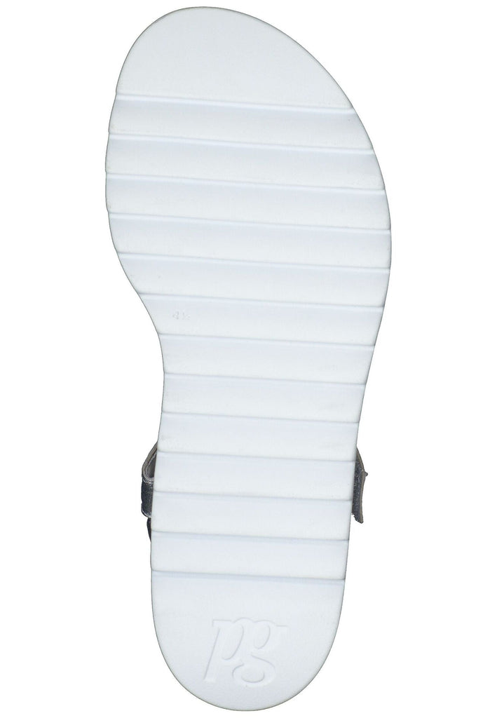 Paul Green Sandalen Leder Metallic Silver