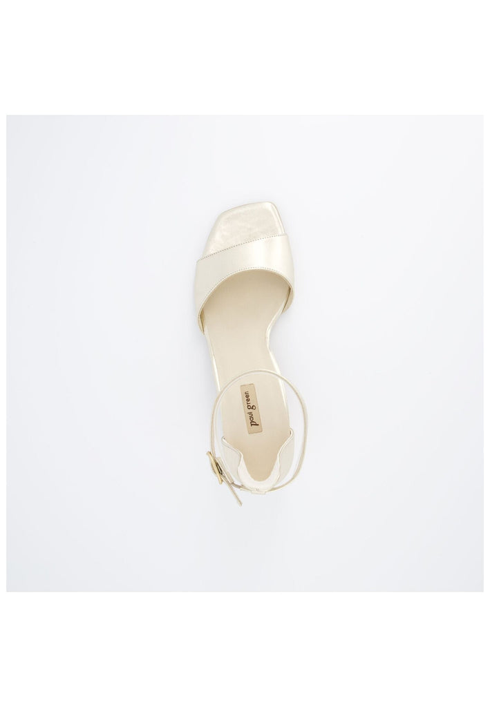 Paul Green Sandalen Leder Platin