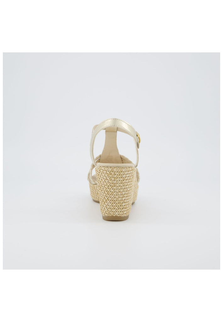 Paul Green Sandalen Leder Platin