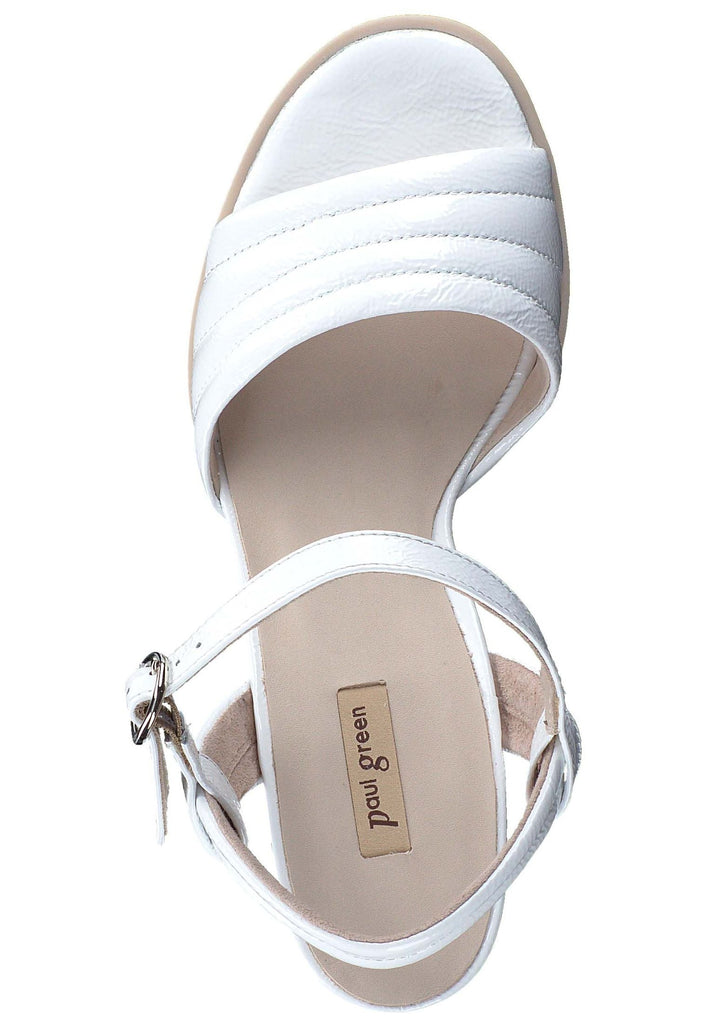 Paul Green Sandalen Leder Weiß Lack