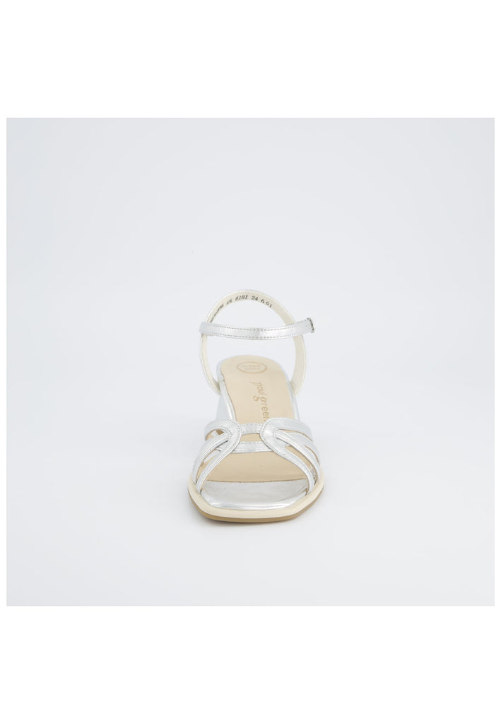 Paul Green Sandalen Lederimitat Metallic Silver