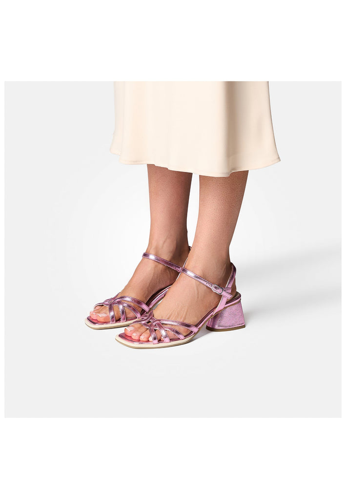 Paul Green Sandalen Lederimitat Pink Metallic