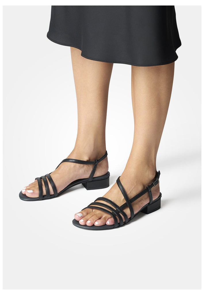 Paul Green Sandalen Lederimitat Schwarz