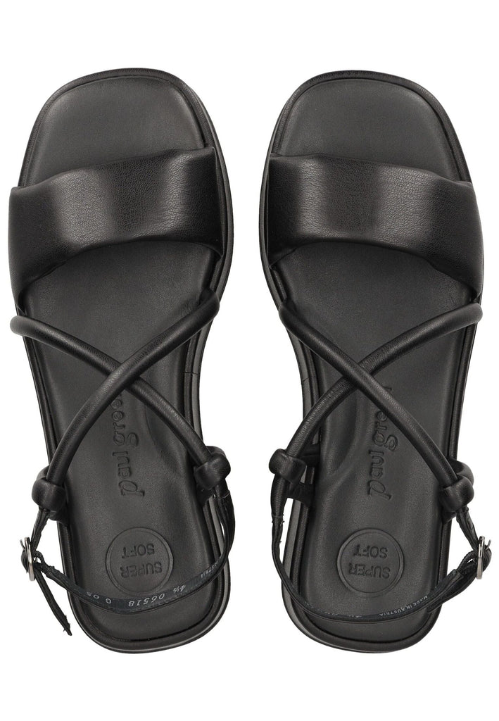 Paul Green Sandalen Lederimitat Schwarz Lack