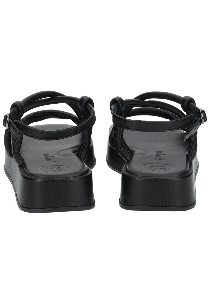 Paul Green Sandalen Lederimitat Schwarz Lack