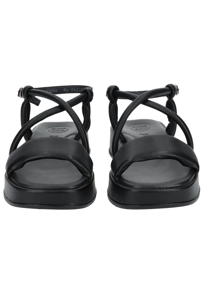 Paul Green Sandalen Lederimitat Schwarz Lack