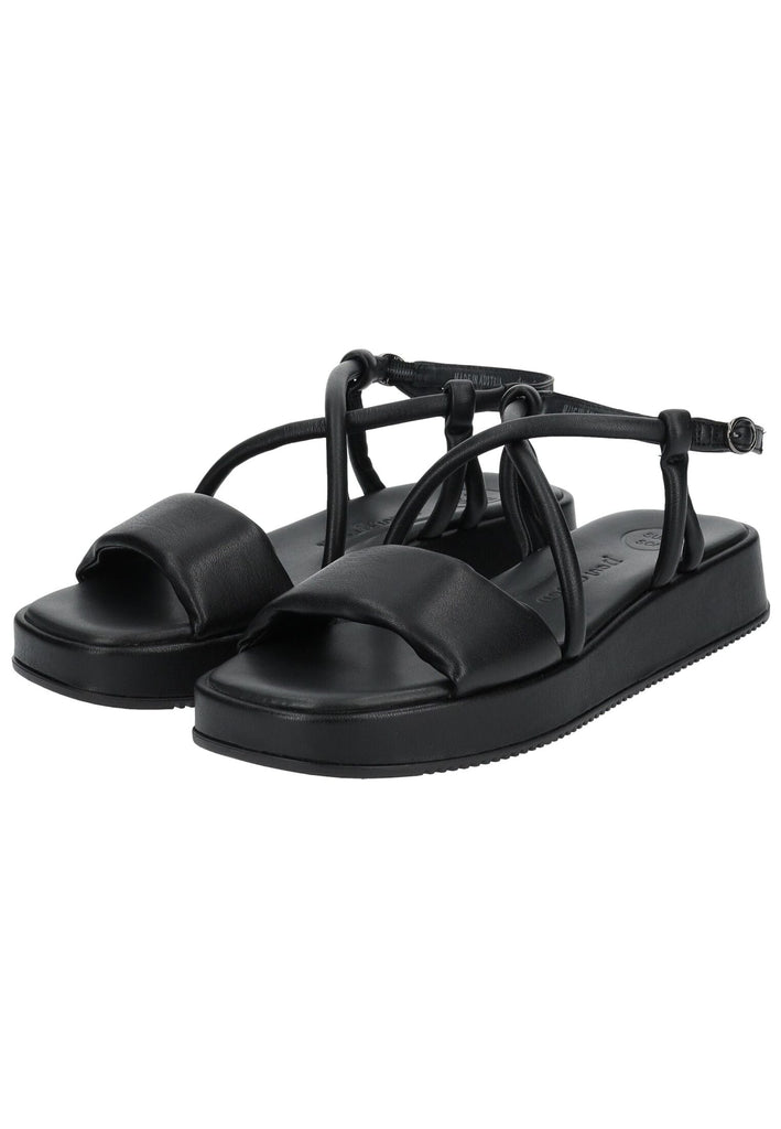 Paul Green Sandalen Lederimitat Schwarz Lack