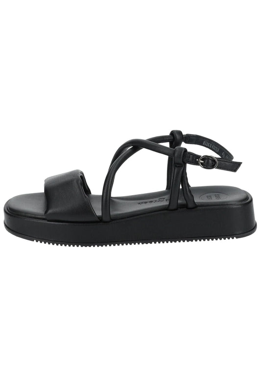 Paul Green Sandalen Lederimitat Schwarz Lack