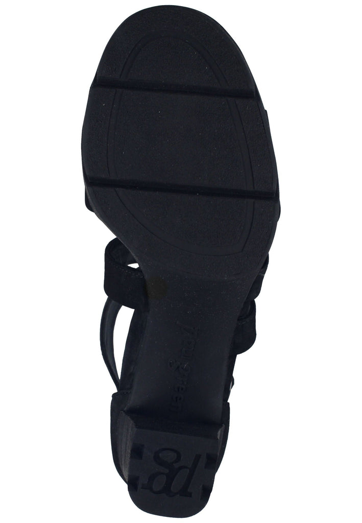 Paul Green Sandalen Nubukleder Schwarz