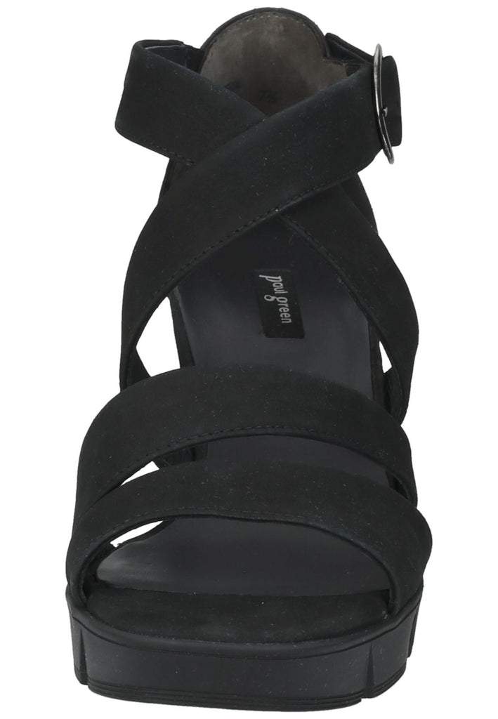 Paul Green Sandalen Nubukleder Schwarz