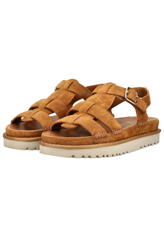 Paul Green Sandalen Veloursleder Caramel