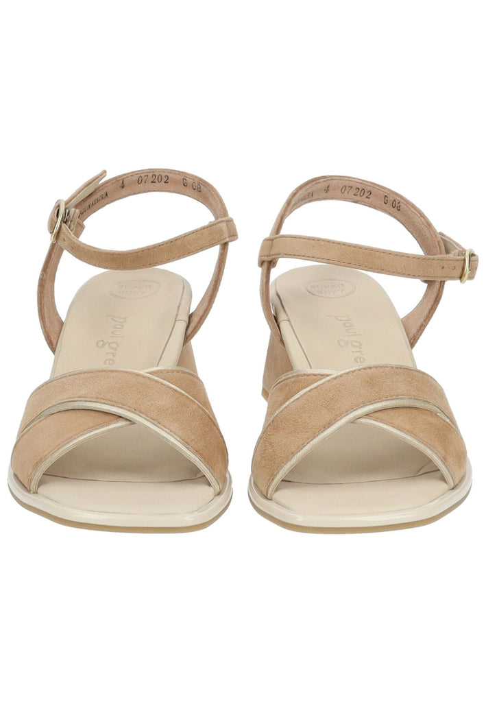 Paul Green Sandalen Veloursleder Hellbraun