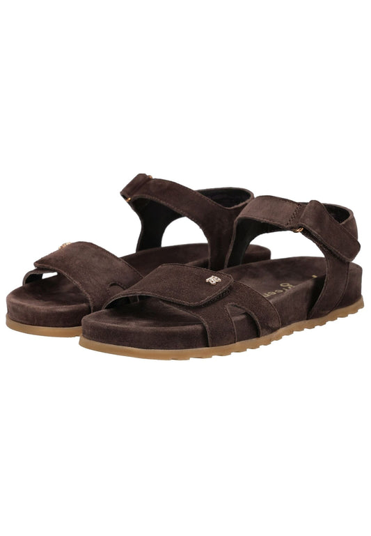Paul Green Sandalen Veloursleder Mocca