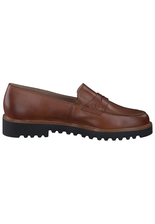 Paul Green Slipper Glattleder Cognac