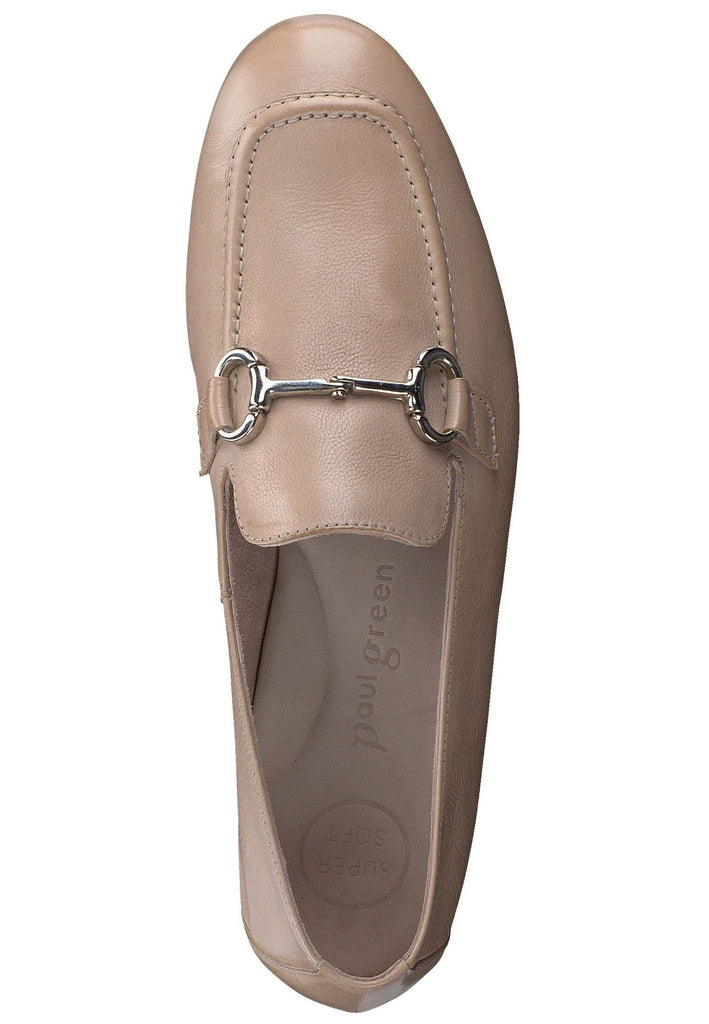 Paul Green Slipper Glattleder Hellbraun