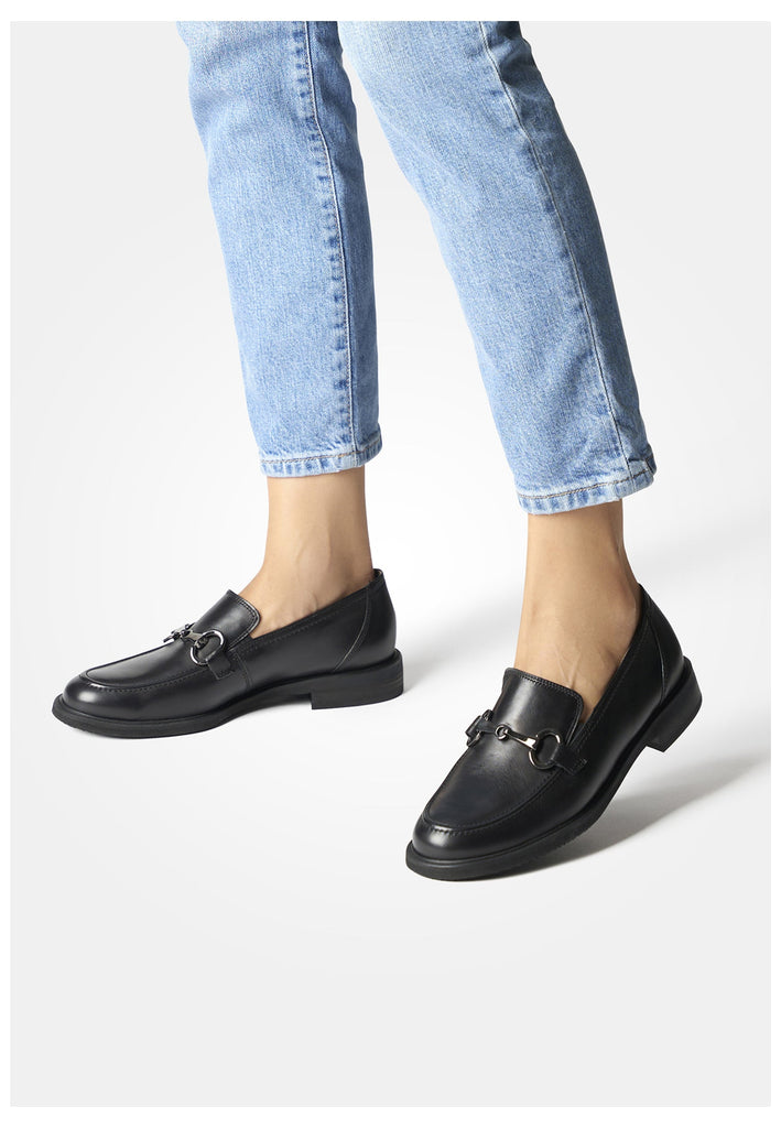 Paul Green Slipper Glattleder Schwarz