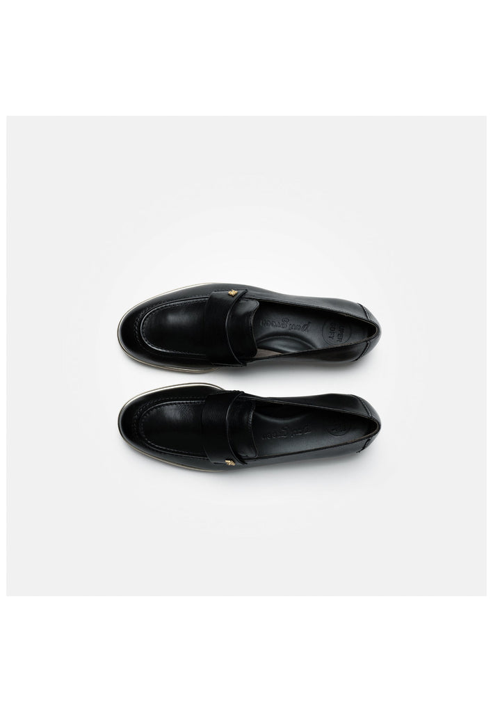 Paul Green Slipper Glattleder Schwarz