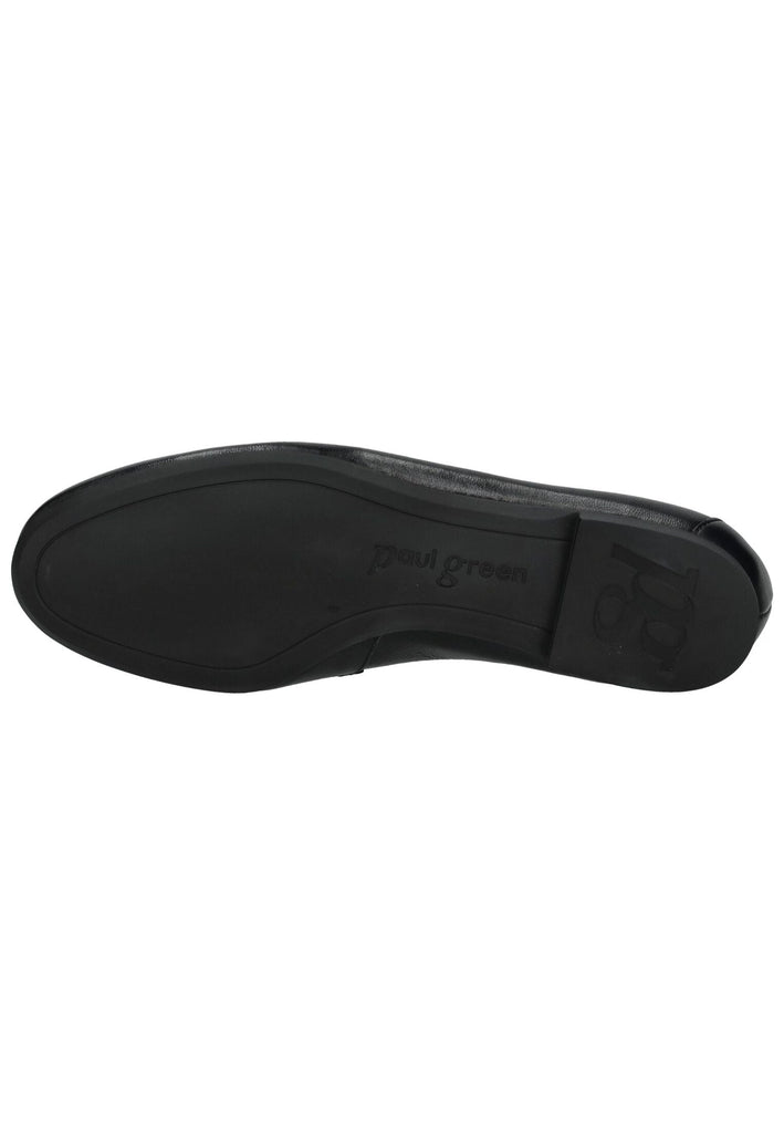 Paul Green Slipper Glattleder Schwarz/Silber